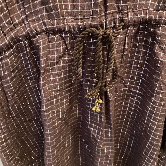 Free People Bohemian Style Embroidered V-Neck Sequined Blouse - Picture 8 of 8